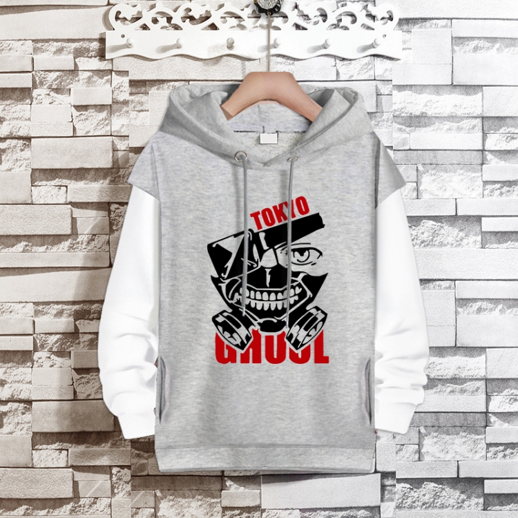 Tokyo Ghoul Anime fake two-piece thick hooded sweater from S to 3XL