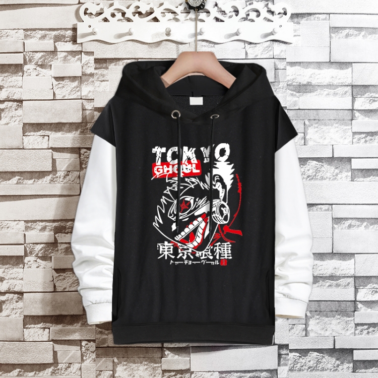 Tokyo Ghoul Anime fake two-piece thick hooded sweater from S to 3XL