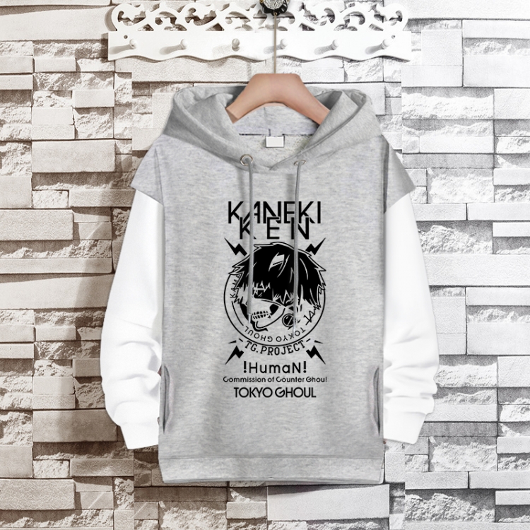 Tokyo Ghoul Anime fake two-piece thick hooded sweater from S to 3XL