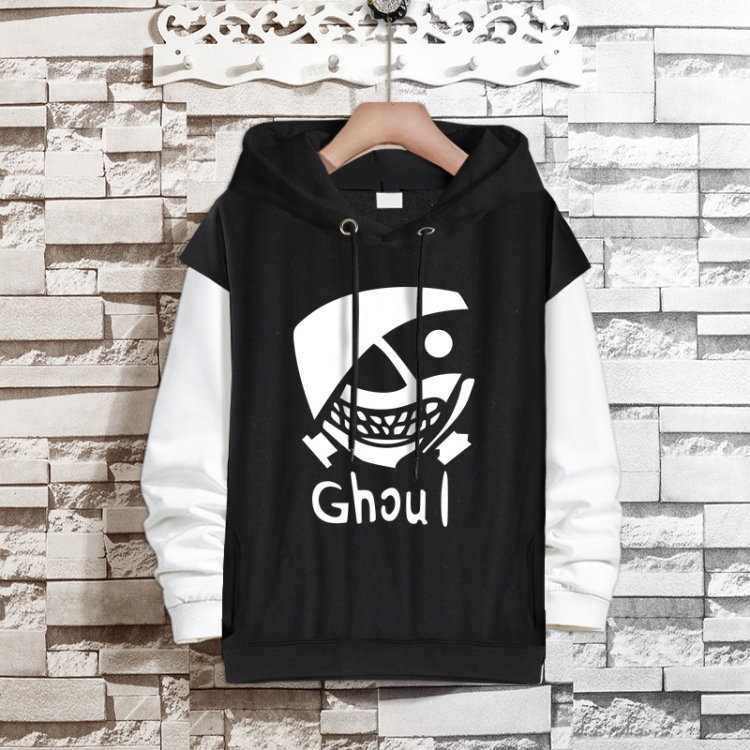 Tokyo Ghoul Anime fake two-piece thick hooded sweater from S to 3XL