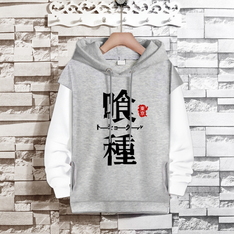 Tokyo Ghoul Anime fake two-piece thick hooded sweater from S to 3XL