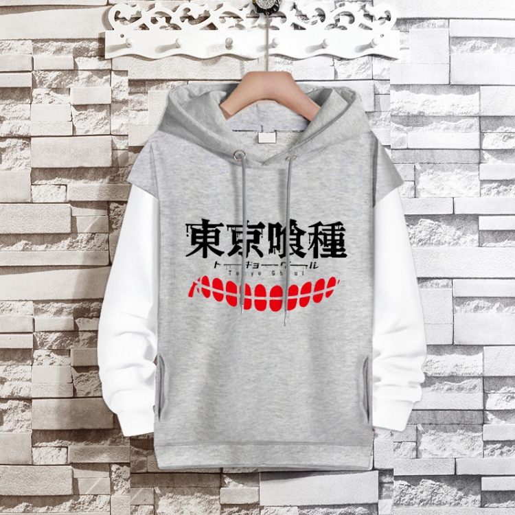 Tokyo Ghoul Anime fake two-piece thick hooded sweater from S to 3XL