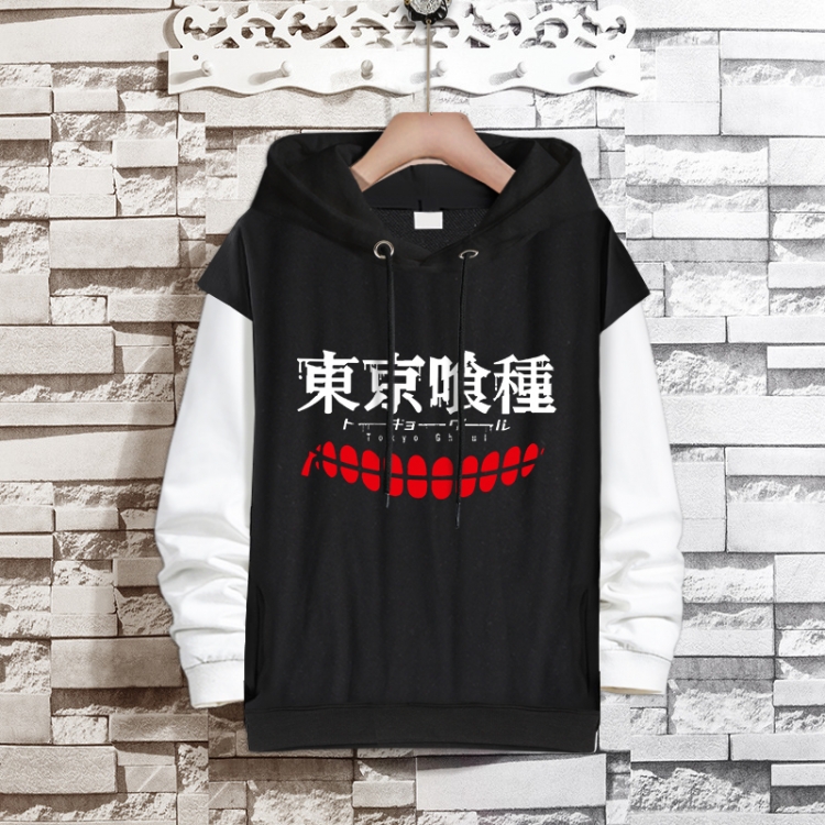 Tokyo Ghoul Anime fake two-piece thick hooded sweater from S to 3XL