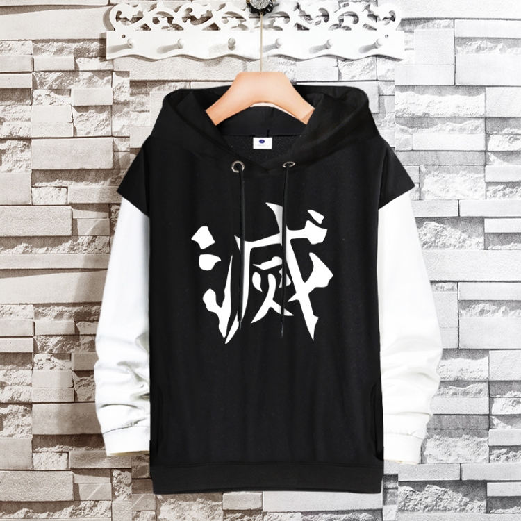 Demon Slayer Kimets Anime fake two-piece thick hooded sweater from S to 3XL