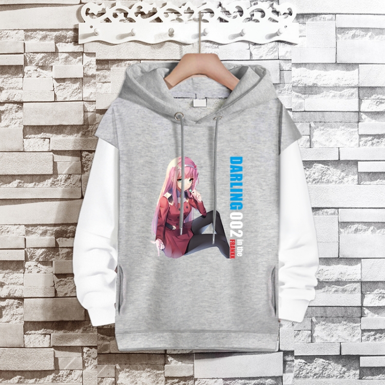 DARLING in the FRANXX  Anime fake two-piece thick hooded sweater from S to 3XL