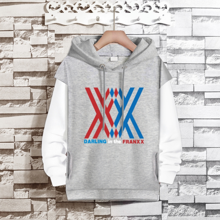 DARLING in the FRANXX  Anime fake two-piece thick hooded sweater from S to 3XL