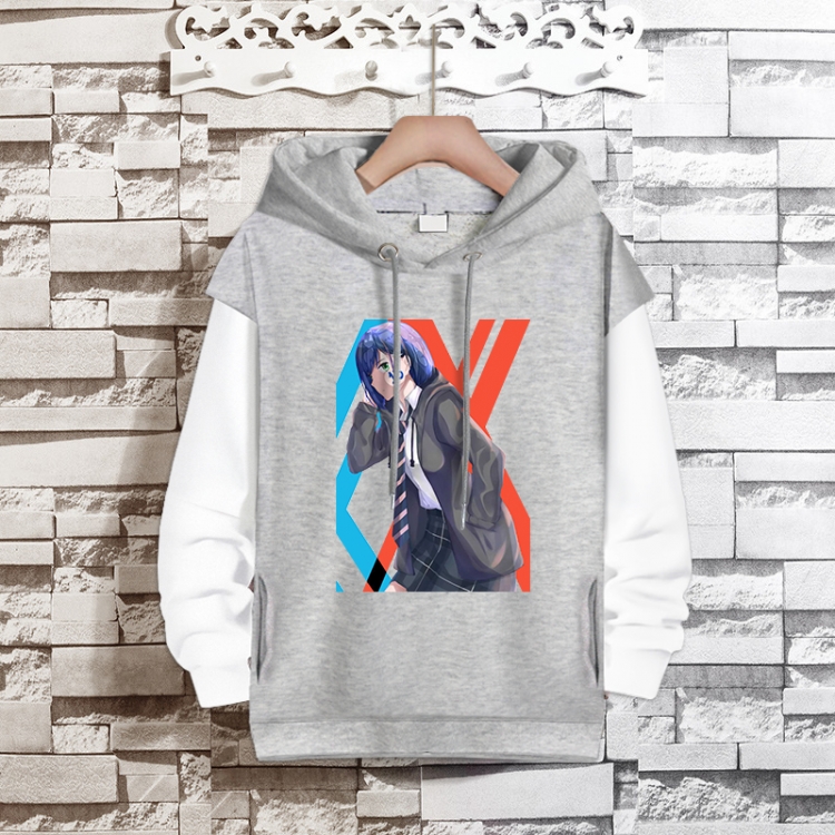 DARLING in the FRANXX  Anime fake two-piece thick hooded sweater from S to 3XL