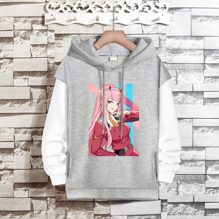 DARLING in the FRANXX  Anime fake two-piece thick hooded sweater from S to 3XL