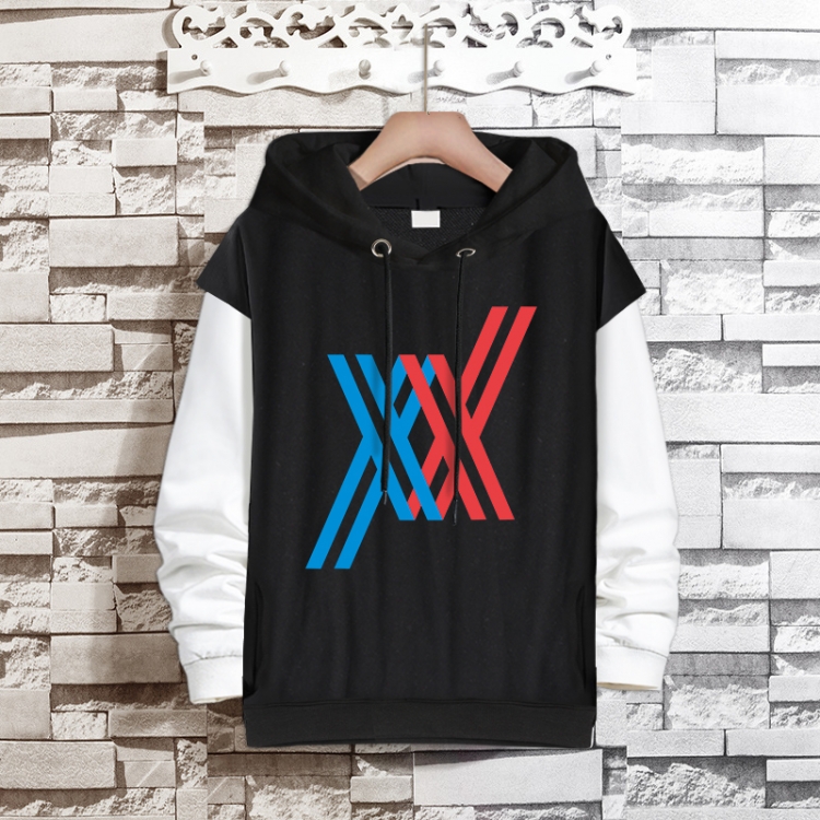 DARLING in the FRANXX  Anime fake two-piece thick hooded sweater from S to 3XL