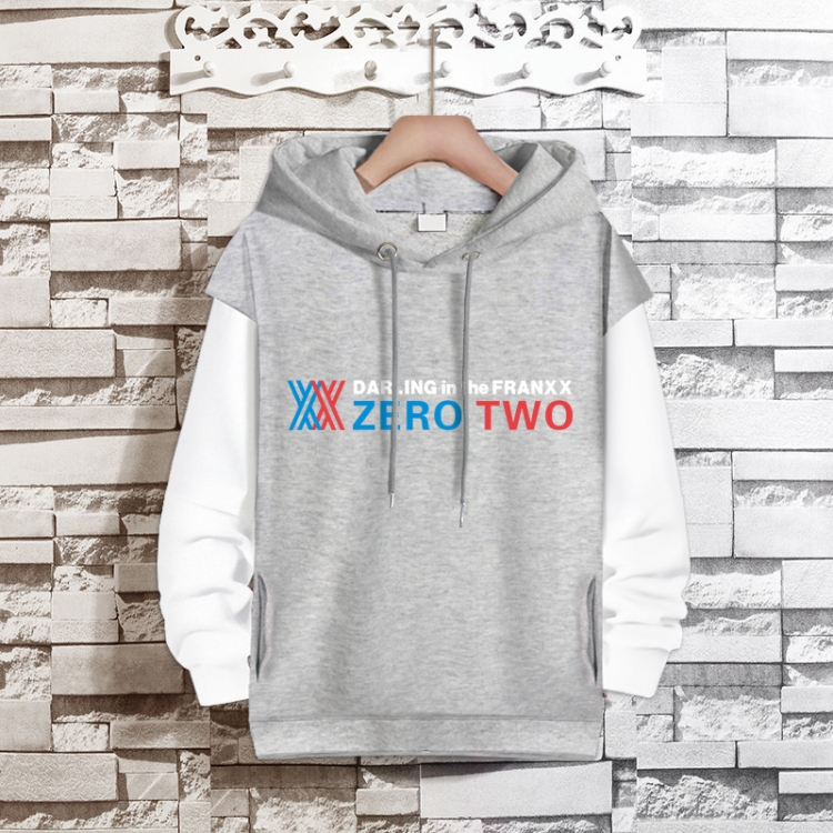 DARLING in the FRANXX  Anime fake two-piece thick hooded sweater from S to 3XL