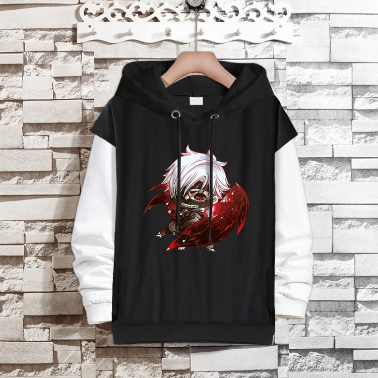 Tokyo Ghoul  Anime fake two-piece thick hooded sweater from S to 3XL