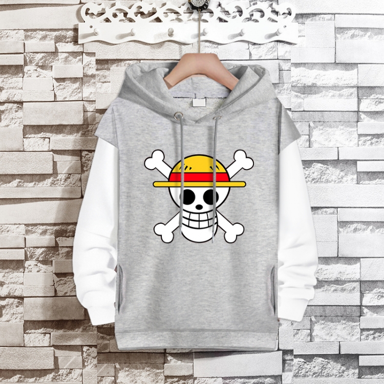  One Piece Anime fake two-piece thick hooded sweater from S to 3XL