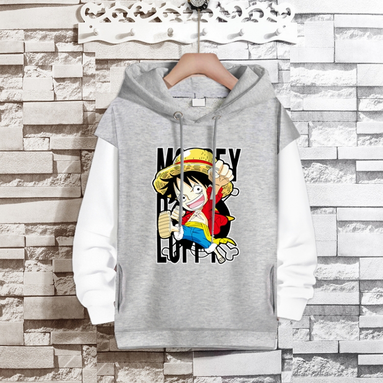  One Piece Anime fake two-piece thick hooded sweater from S to 3XL