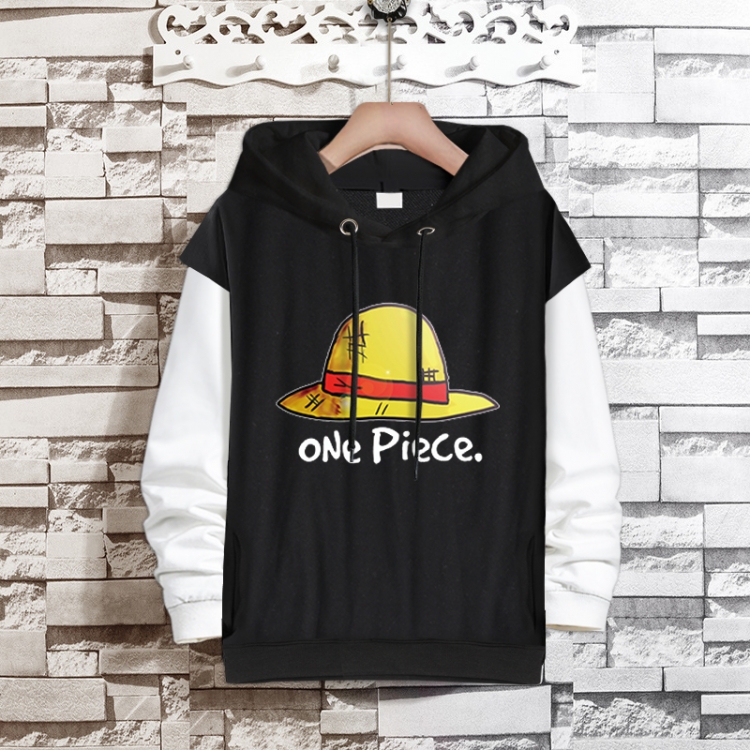  One Piece Anime fake two-piece thick hooded sweater from S to 3XL