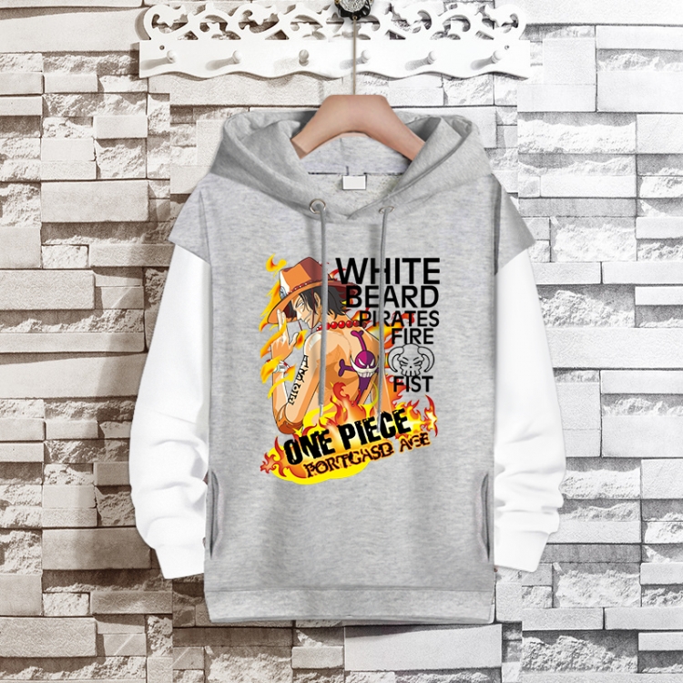  One Piece Anime fake two-piece thick hooded sweater from S to 3XL