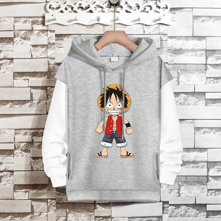  One Piece Anime fake two-piece thick hooded sweater from S to 3XL