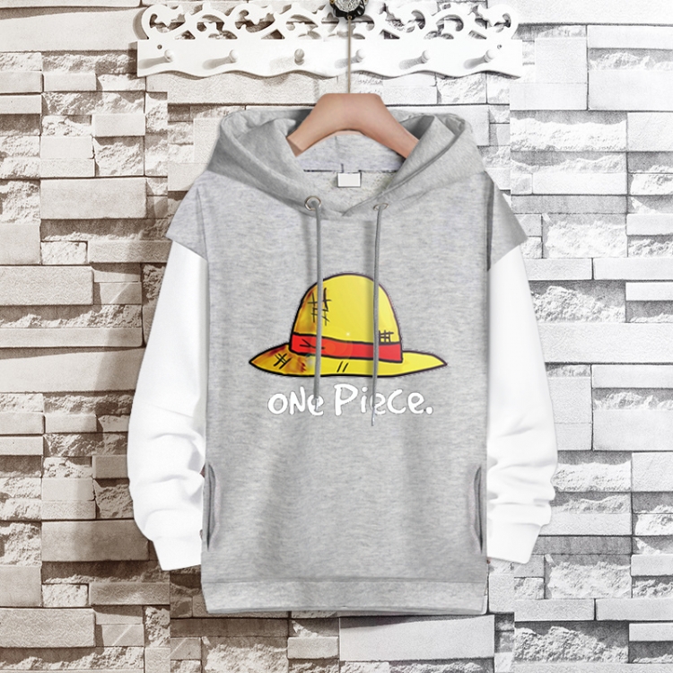 One Piece Anime fake two-piece thick hooded sweater from S to 3XL