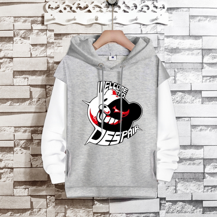 Dangan-Ronpa Anime fake two-piece thick hooded sweater from S to 3XL