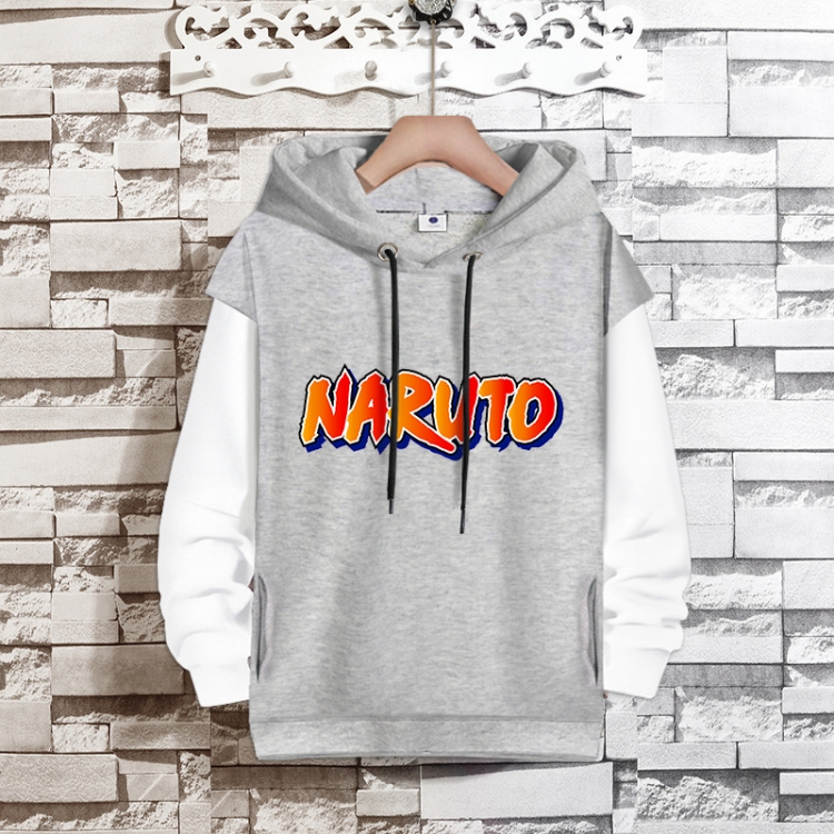  Naruto Anime fake two-piece thick hooded sweater from S to 3XL