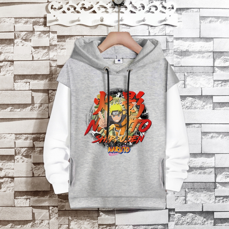  Naruto Anime fake two-piece thick hooded sweater from S to 3XL