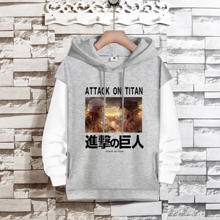 Shingeki no Kyojin Anime fake two-piece thick hooded sweater from S to 3XL