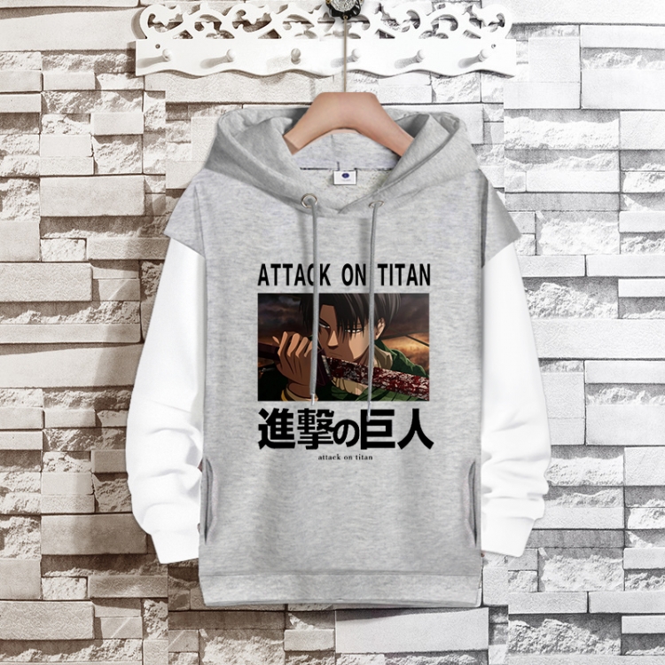 Shingeki no Kyojin Anime fake two-piece thick hooded sweater from S to 3XL