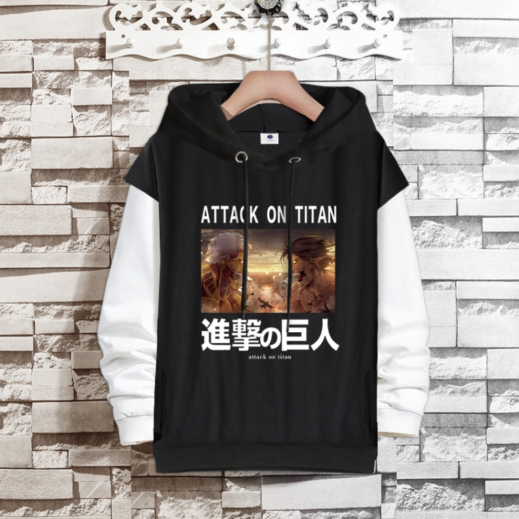 Shingeki no Kyojin Anime fake two-piece thick hooded sweater from S to 3XL