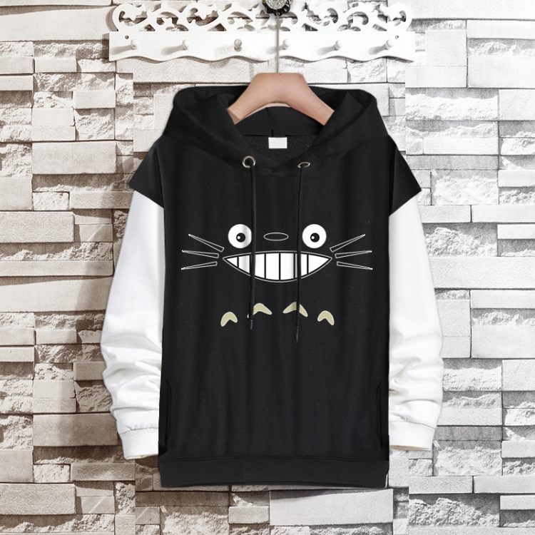  TOTORO Anime fake two-piece thick hooded sweater from S to 3XL