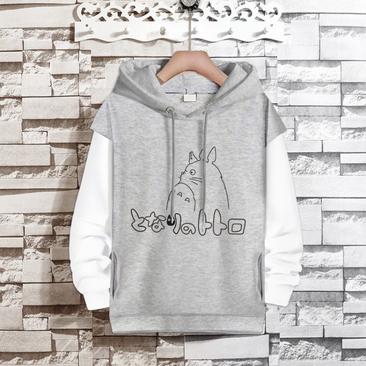 TOTORO Anime fake two-piece thick hooded sweater from S to 3XL