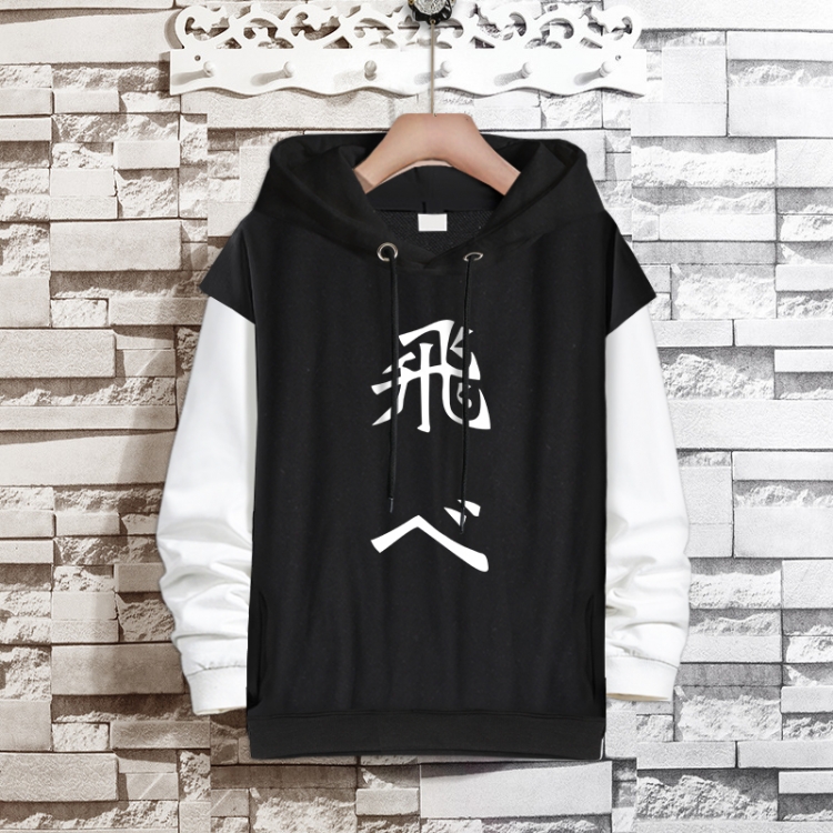 Haikyuu!! Anime fake two-piece thick hooded sweater from S to 3XL