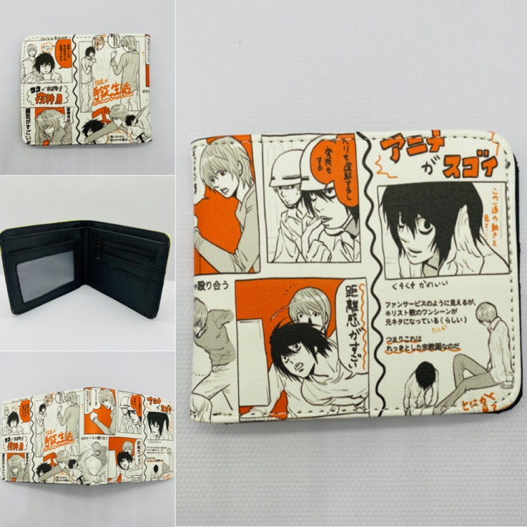 Death note Full color  Two fold short card case wallet