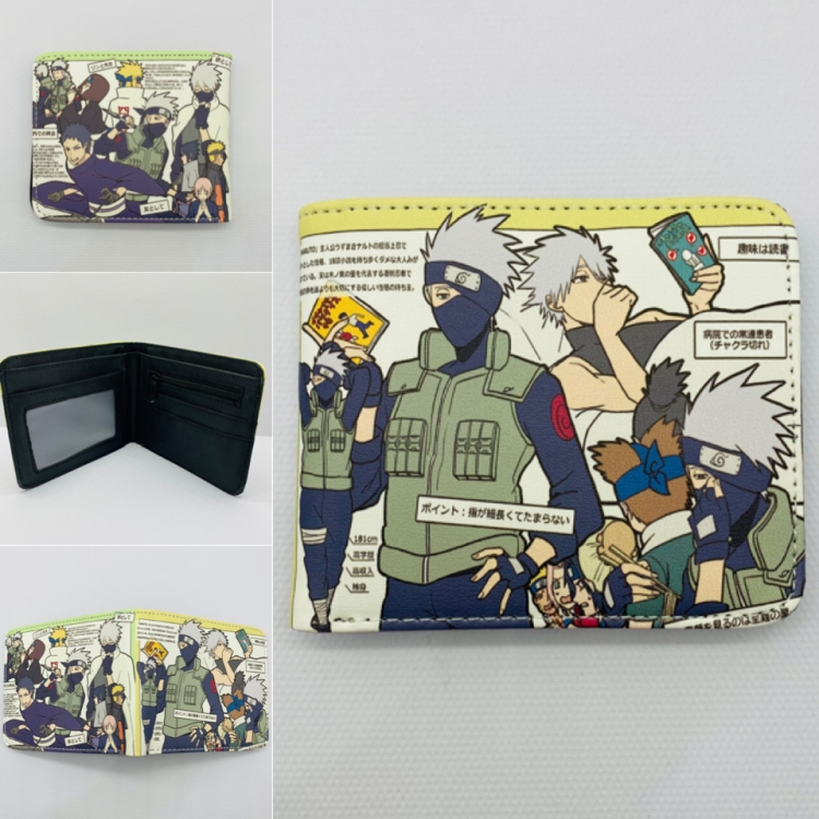 Naruto Full color  Two fold short card case wallet