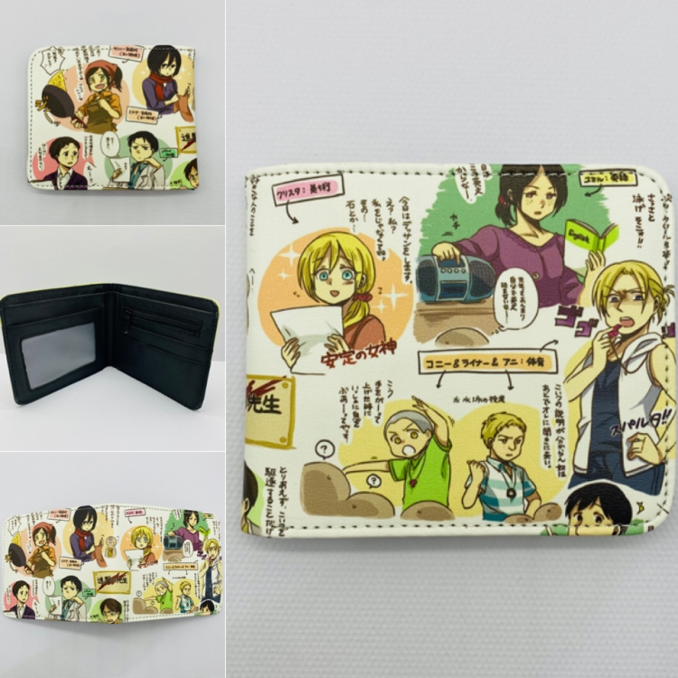 Shingeki no Kyojin Full color  Two fold short card case wallet