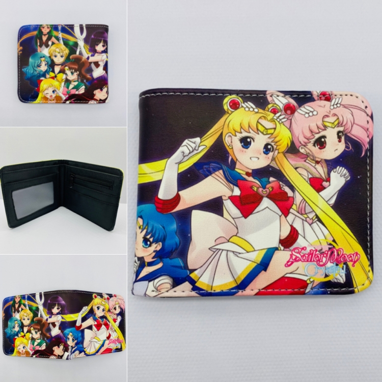 sailormoon  Full color  Two fold short card case wallet  1753
