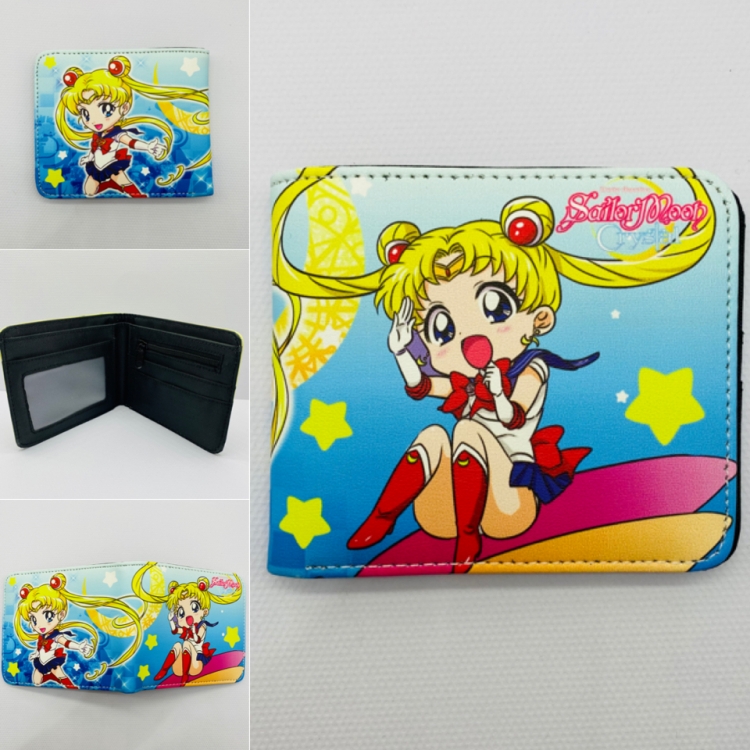 sailormoon  Full color  Two fold short card case wallet 1841
