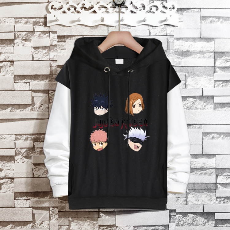 Jujutsu Kaisen  Anime fake two-piece thick hooded sweater from S to 3XL