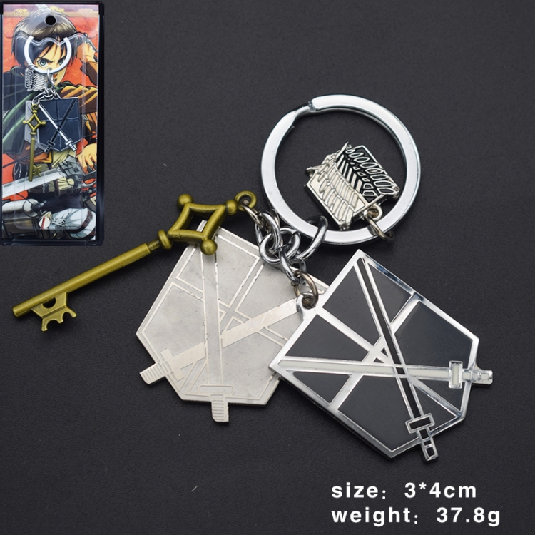 Shingeki no Kyojin Anime Skewers Keychain School Bag Pendant