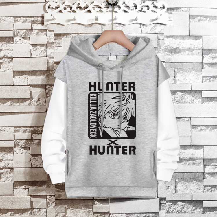 HunterXHunter Anime fake two-piece thick hooded sweater from S to 3XL