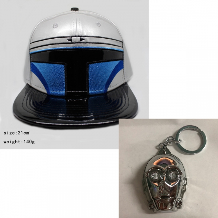 Star Wars) Anime Baseball Cap Sun Hat + Keychain style A