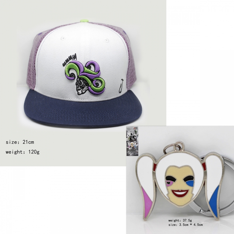 Suicide Squad Anime Baseball Cap Sun Hat   Keychain style B