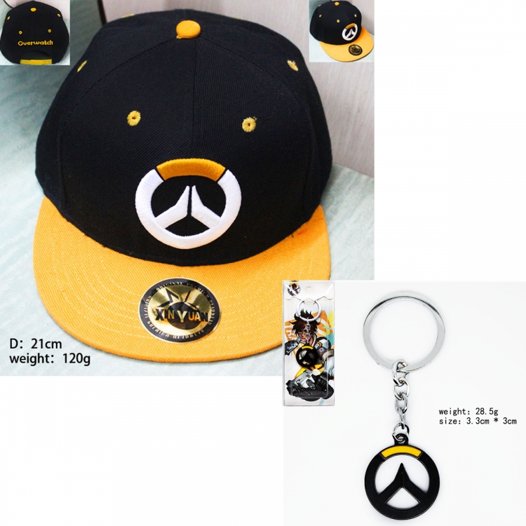 Overwatch Anime Baseball Cap Sun Hat   Keychain style B