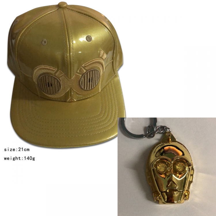 Star Wars) Anime Baseball Cap Sun Hat + Keychain style C