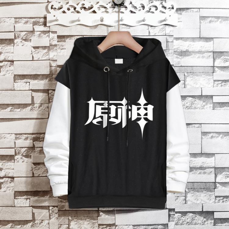 Genshin Impact  Anime fake two-piece thick hooded sweater from S to 3XL