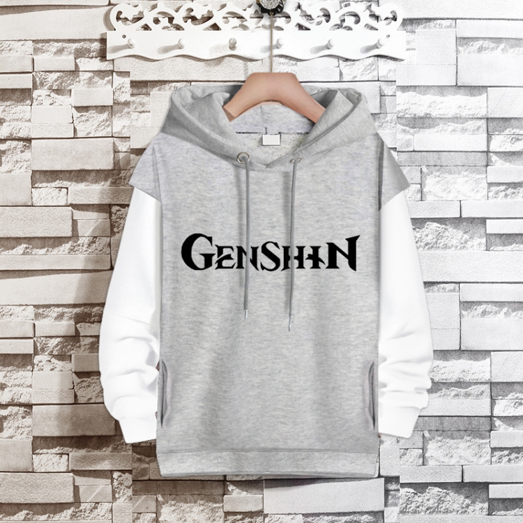 Genshin Impact  Anime fake two-piece thick hooded sweater from S to 3XL