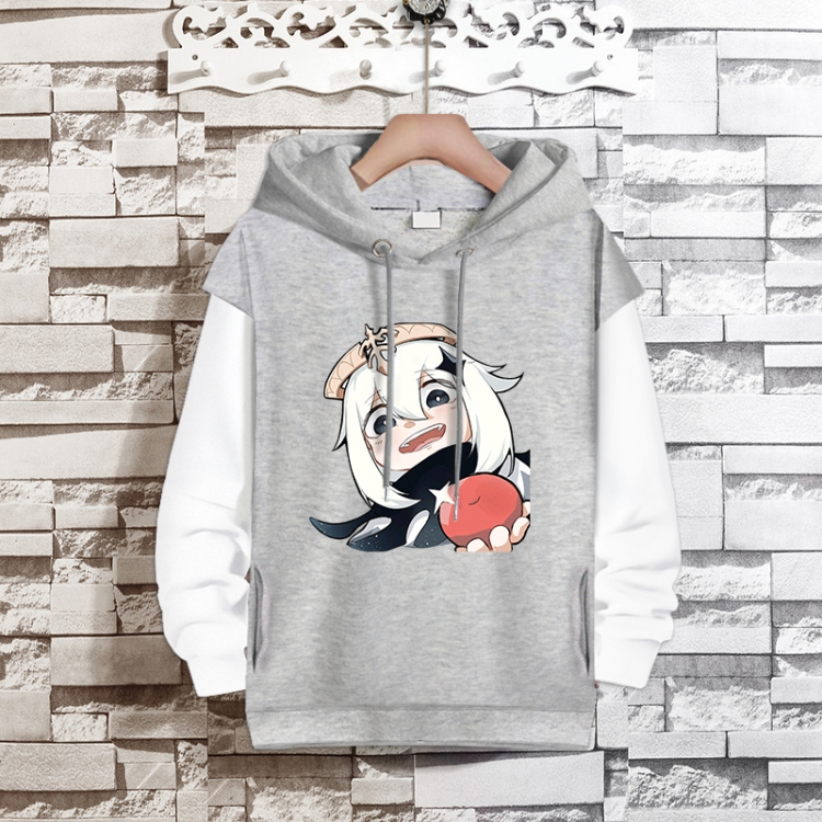 Genshin Impact  Anime fake two-piece thick hooded sweater from S to 3XL