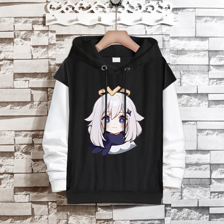 Genshin Impact  Anime fake two-piece thick hooded sweater from S to 3XL