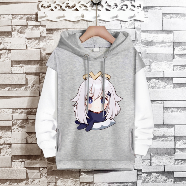 Genshin Impact  Anime fake two-piece thick hooded sweater from S to 3XL