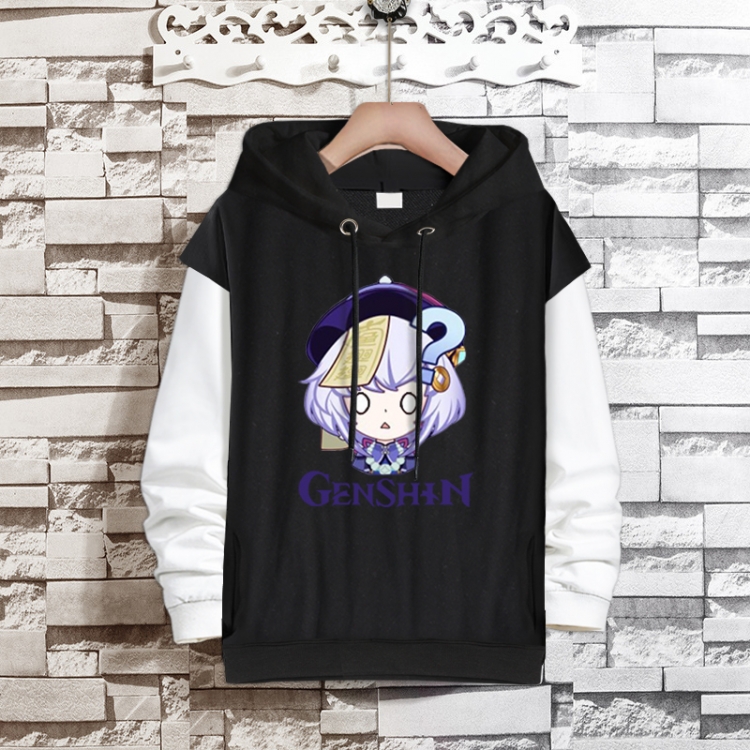 Genshin Impact  Anime fake two-piece thick hooded sweater from S to 3XL