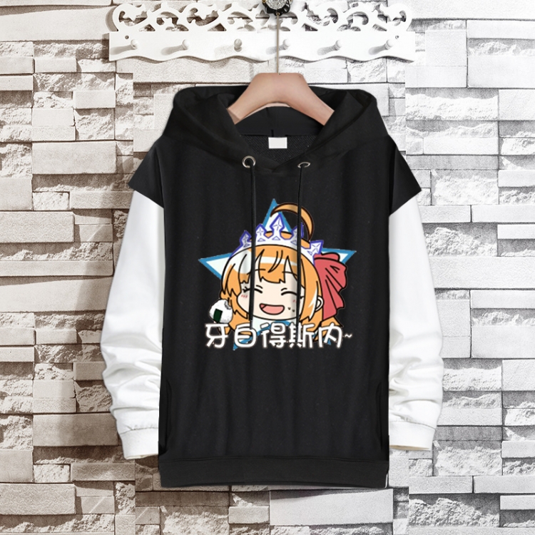 Genshin Impact  Anime fake two-piece thick hooded sweater from S to 3XL