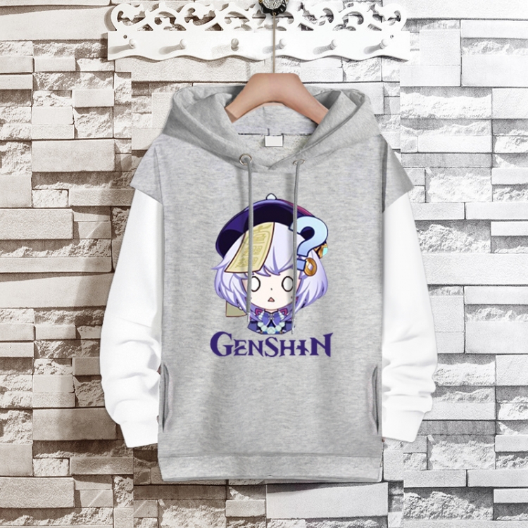 Genshin Impact  Anime fake two-piece thick hooded sweater from S to 3XL